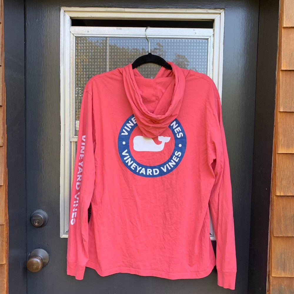 Salmon Vineyard Vines Longsleeve Hooded T-shirt